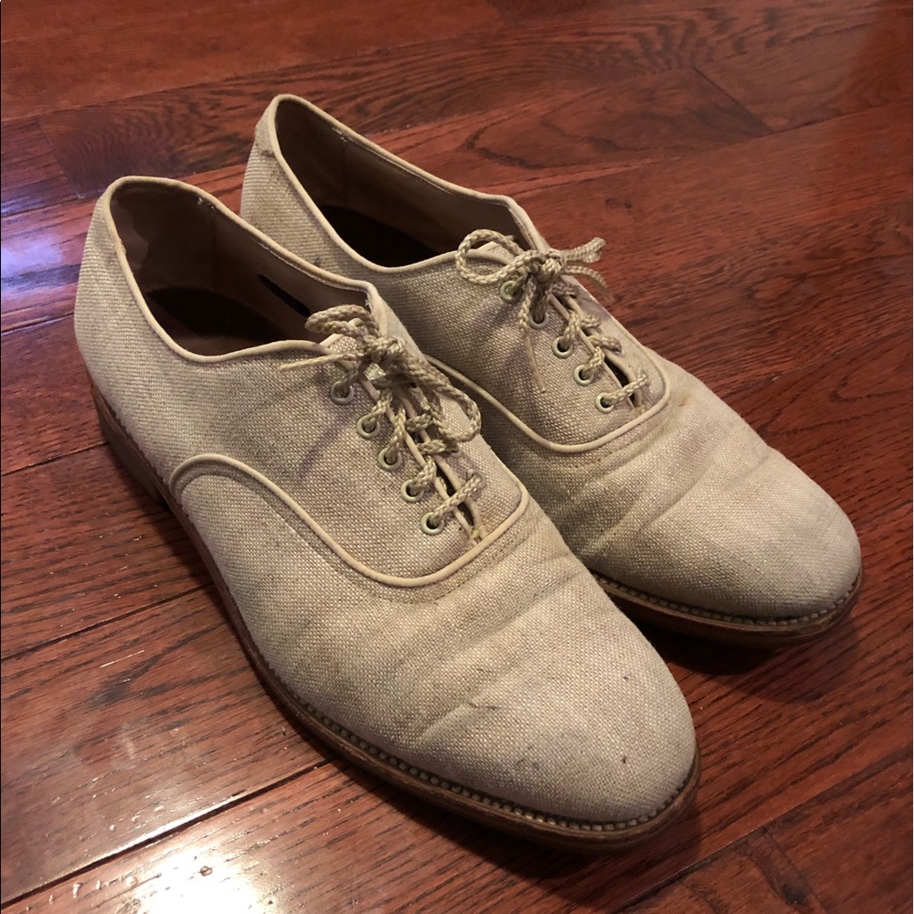 Allen Edmonds Waxed Canvas Derby shoes